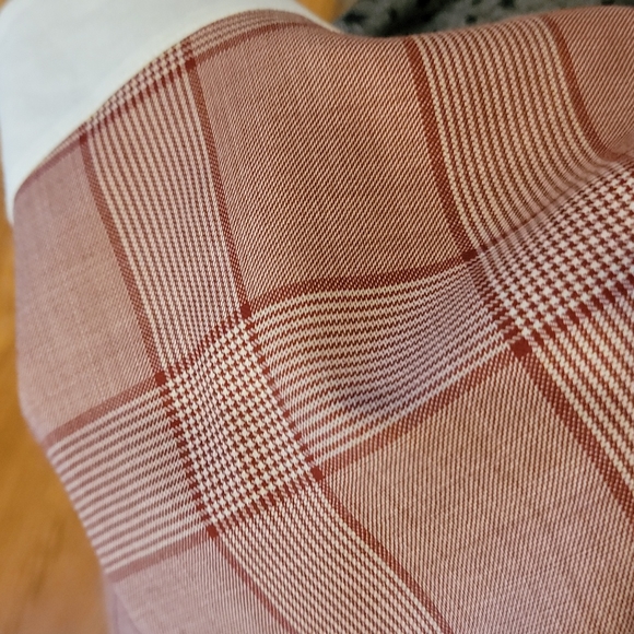 CALVIN KLEIN 205W39NYC Fluted Prince of Wales Red Plaid Mini Skirt It 44 - Picture 8 of 16